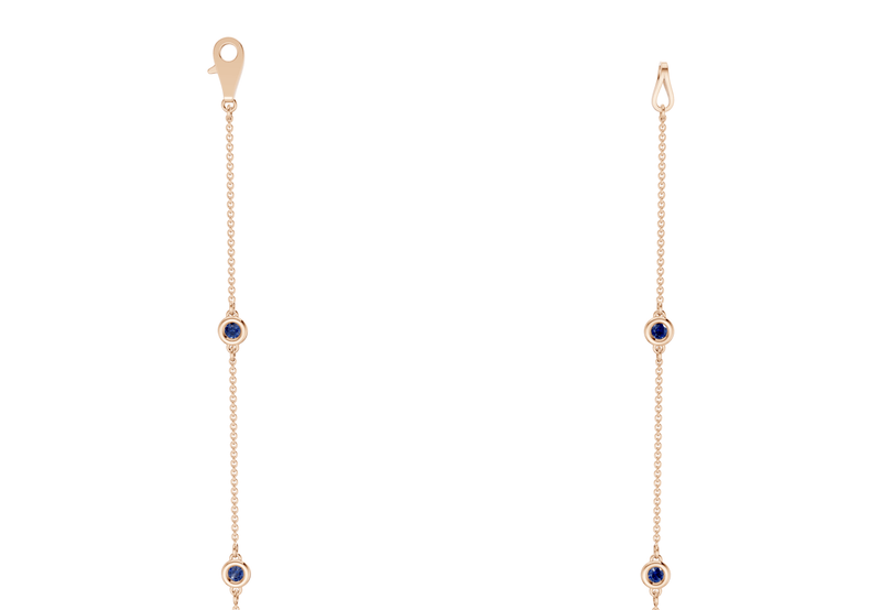 Harmony Sapphire Gemstone Stationed Necklace 2½ Carat Total Wt. - Ring Premier