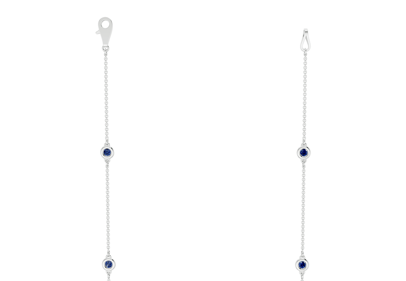 Harmony Sapphire Gemstone Stationed Necklace 3½ Carat Total Wt. - Ring Premier