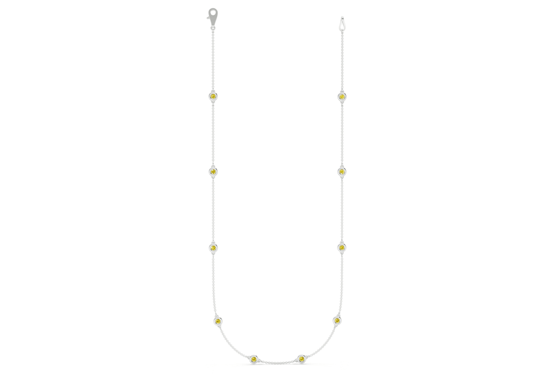 Harmony Yellow Diamond Stationed Necklace 2½ Carat Total Wt. - Ring Premier