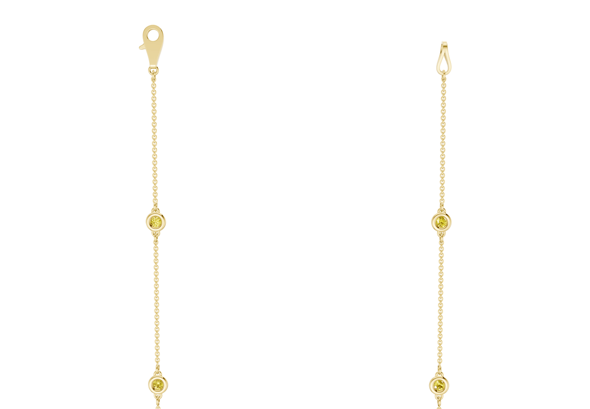 Harmony Yellow Diamond Stationed Necklace 2½ Carat Total Wt.