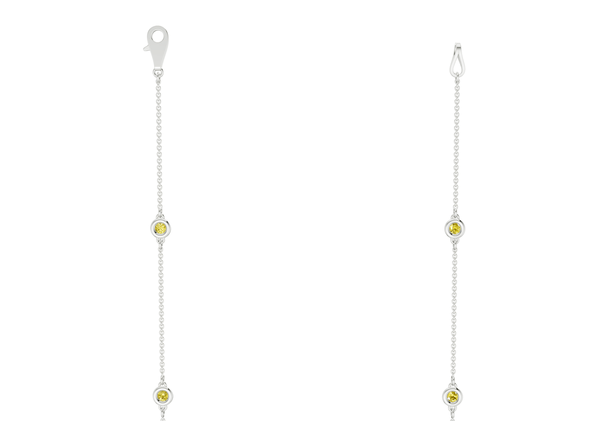 Harmony Yellow Diamond Stationed Necklace 2½ Carat Total Wt.
