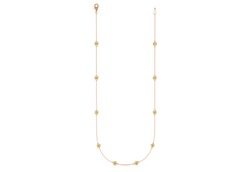 Harmony Yellow Diamond Stationed Necklace 2½ Carat Total Wt. - Ring Premier