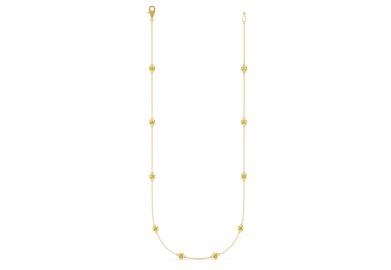 Harmony Yellow Diamond Stationed Necklace ½ Carat Total Wt.