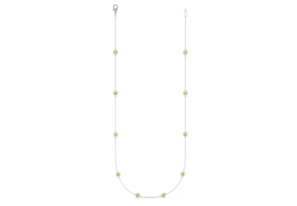 Harmony Yellow Diamond Stationed Necklace ½ Carat Total Wt.