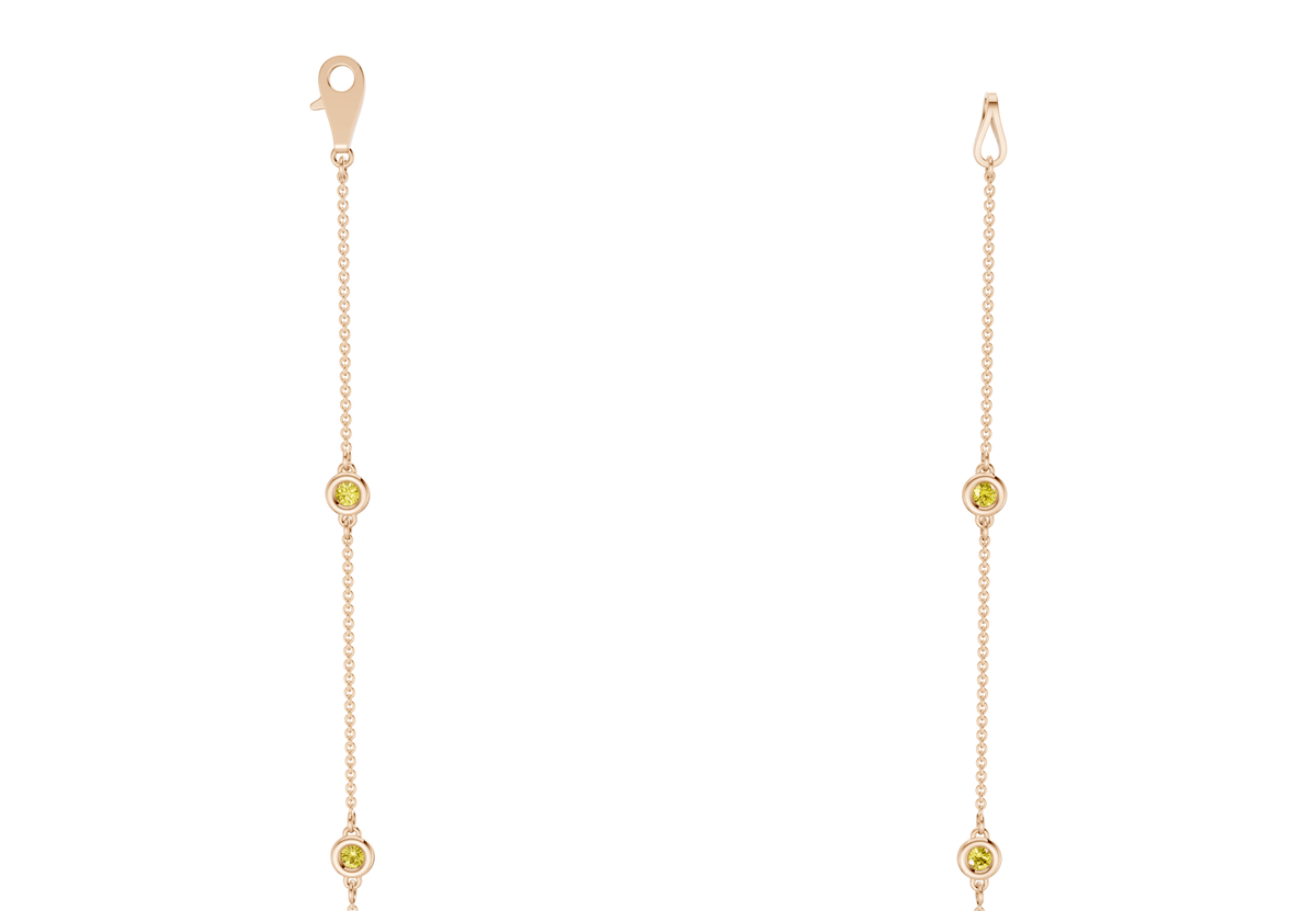 Harmony Yellow Diamond Stationed Necklace ½ Carat Total Wt.