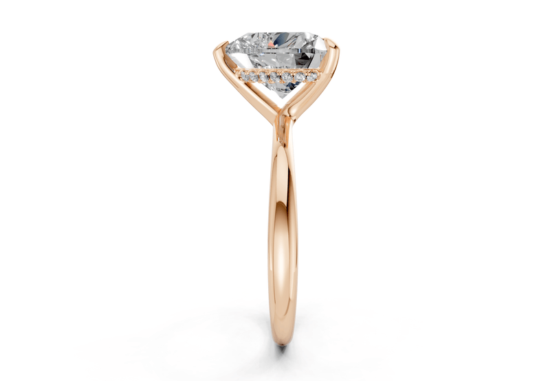 Marlowe Diamond Solitaire Heart Cut 1.6mm Engagement Ring - Ring Premier