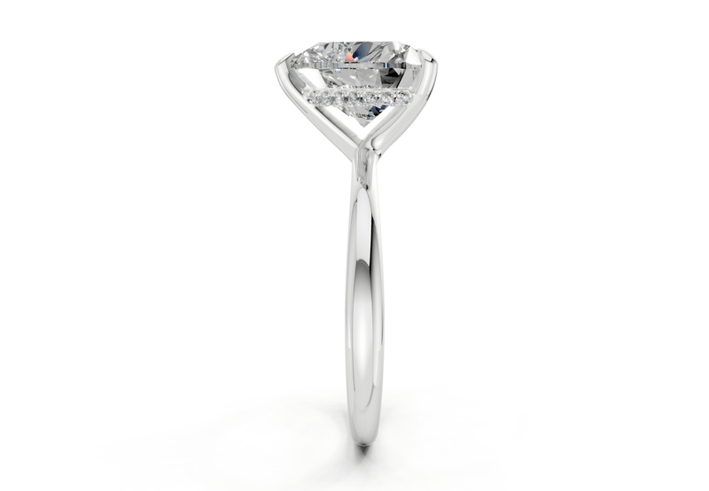 Marlowe Diamond Solitaire Heart Cut 1.6mm Engagement Ring - Ring Premier