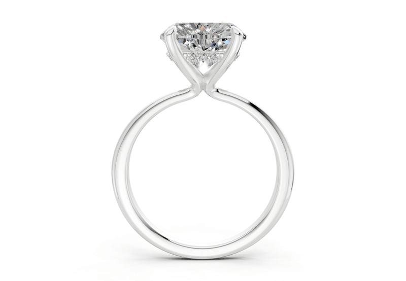 Marlowe Diamond Solitaire Heart Cut 1.6mm Engagement Ring - Ring Premier