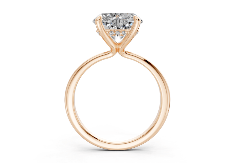 Marlowe Diamond Solitaire Heart Cut 1.6mm Engagement Ring - Ring Premier
