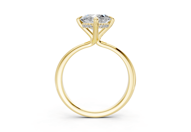 Marlowe Diamond Solitaire Marquise Cut 1.6mm Engagement Ring