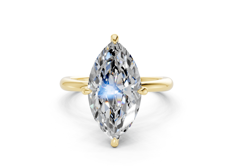 Marlowe Diamond Solitaire Marquise Cut 1.6mm Engagement Ring