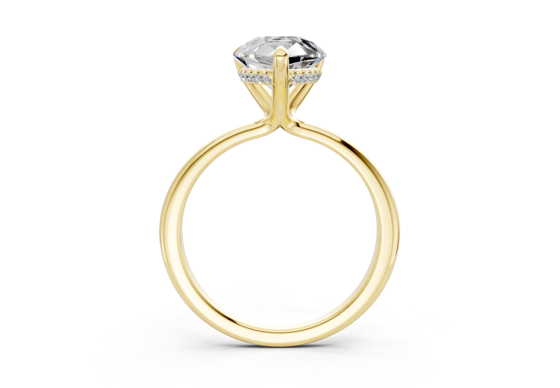 Marlowe Diamond Solitaire Pear Cut 1.6mm Engagement Ring