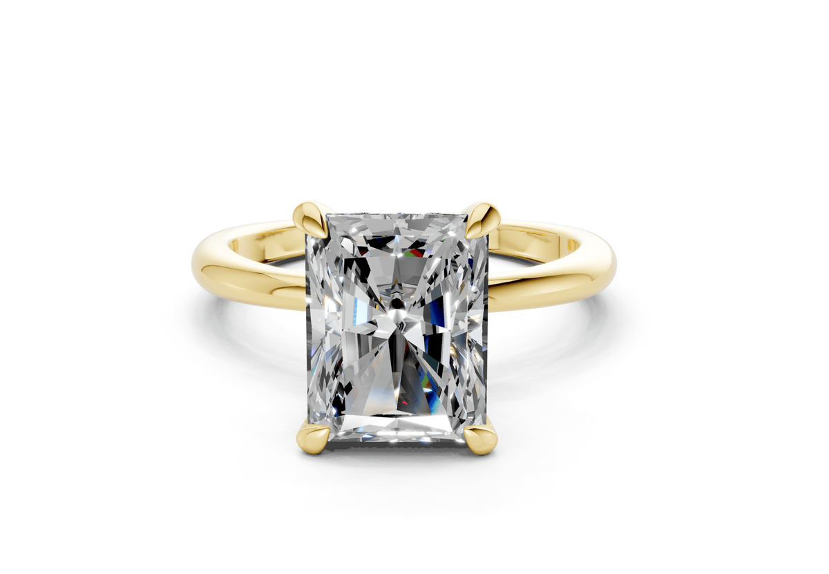 Marlowe Diamond Solitaire Radiant Cut 1.6mm Engagement Ring