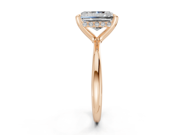 Marlowe Diamond Solitaire Radiant Cut 1.6mm Engagement Ring - Ring Premier