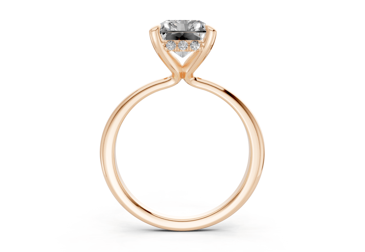 Marlowe Diamond Solitaire Radiant Cut 1.6mm Engagement Ring