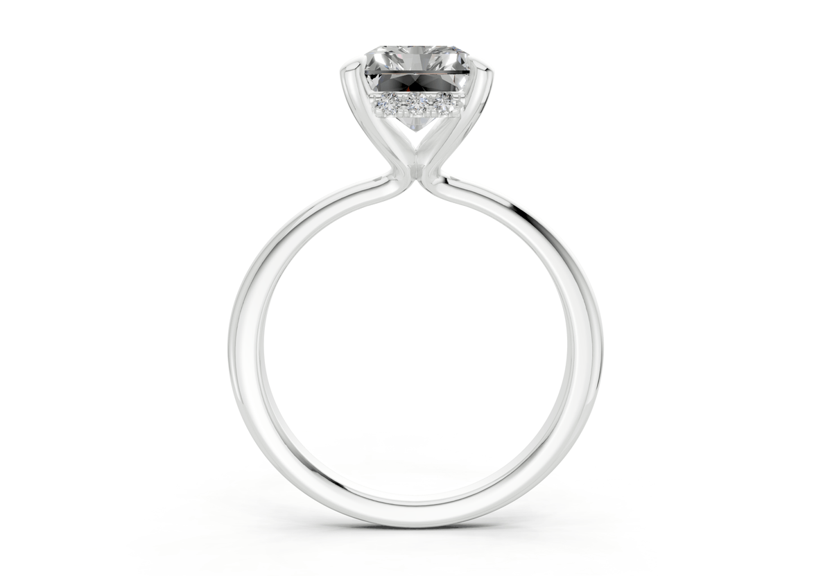 Marlowe Diamond Solitaire Radiant Cut 1.6mm Engagement Ring