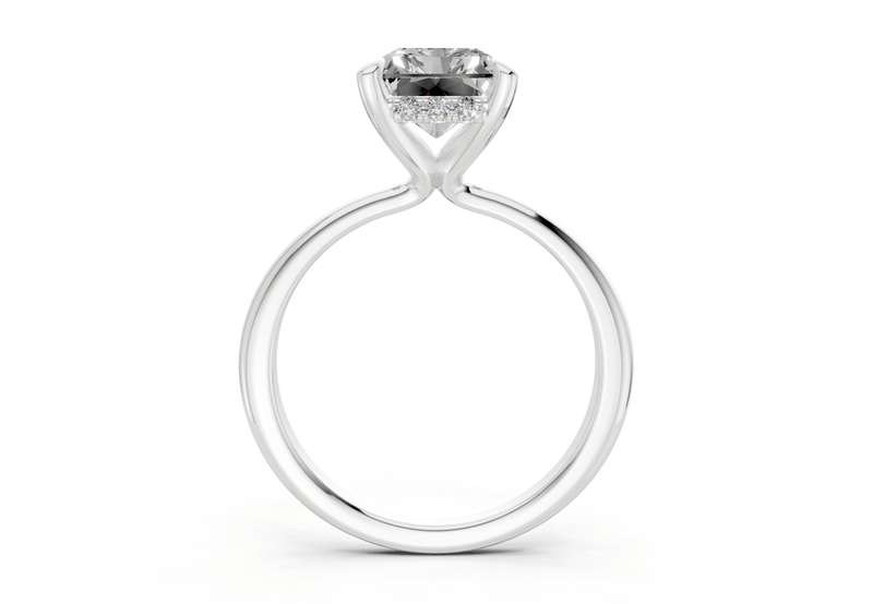 Marlowe Diamond Solitaire Radiant Cut 1.6mm Engagement Ring - Ring Premier