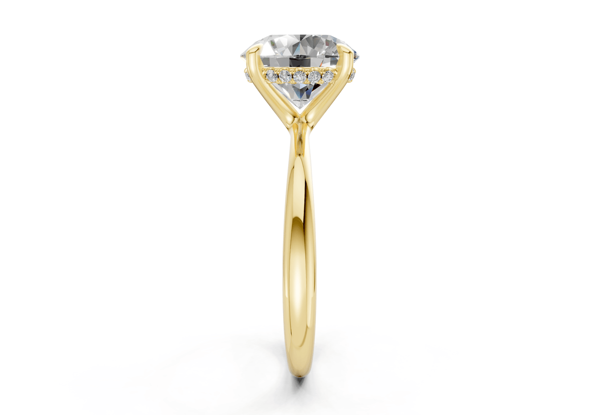 Marlowe Diamond Solitaire Round Cut 1.6mm Engagement Ring