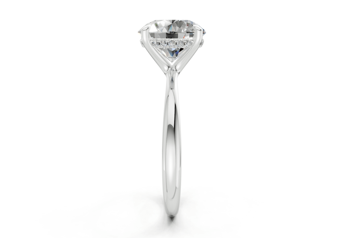 Marlowe Diamond Solitaire Round Cut 1.6mm Engagement Ring