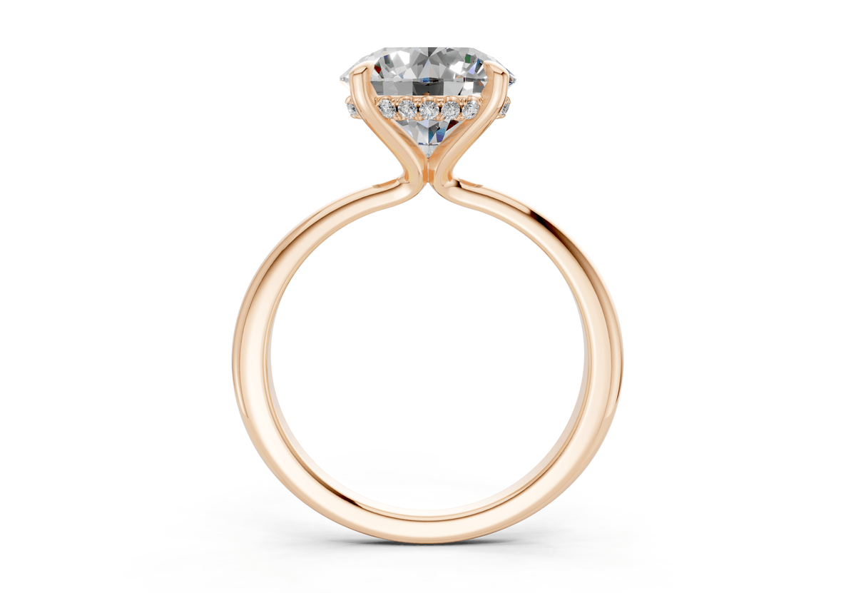 Marlowe Diamond Solitaire Round Cut 1.6mm Engagement Ring