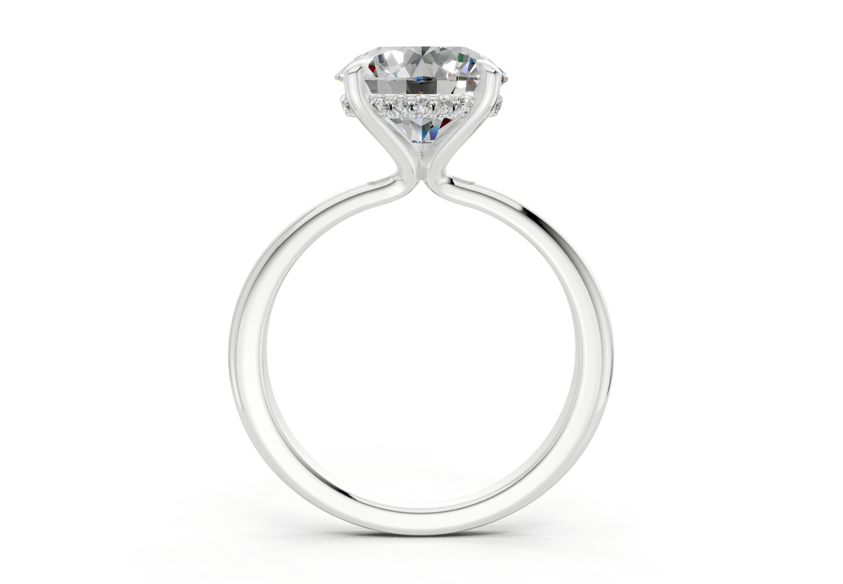 Marlowe Diamond Solitaire Round Cut 1.6mm Engagement Ring