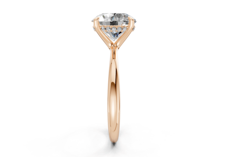 Marlowe Diamond Solitaire Round Cut 1.6mm Engagement Ring - Ring Premier