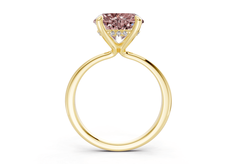 Marlowe Pink Diamond Solitaire Heart Cut 1.6mm Engagement Ring