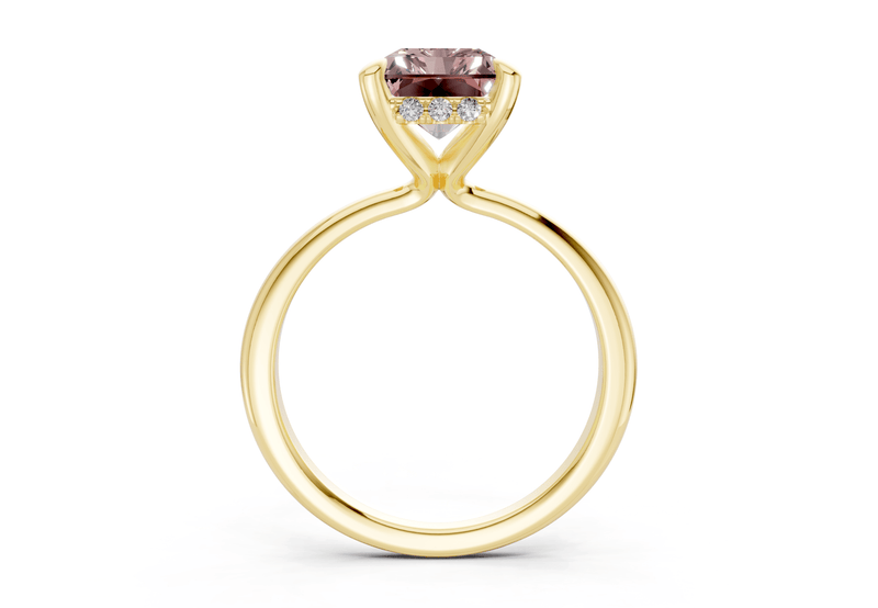 Marlowe Pink Diamond Solitaire Radiant Cut 1.6mm Engagement Ring