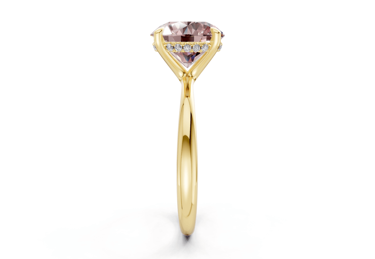 Marlowe Pink Diamond Solitaire Round Cut 1.6mm Engagement Ring