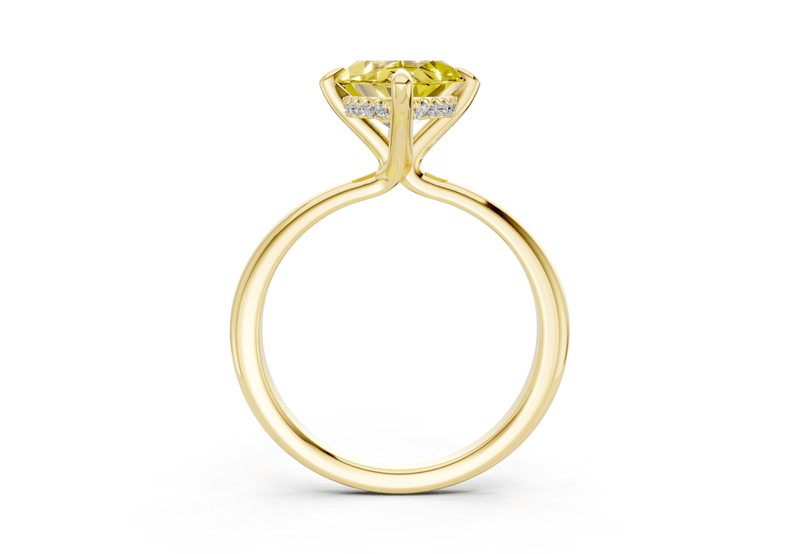 Marlowe Yellow Diamond Solitaire Marquise Cut 1.6mm Engagement Ring