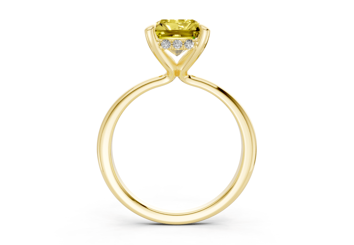 Marlowe Yellow Diamond Solitaire Radiant Cut 1.6mm Engagement Ring