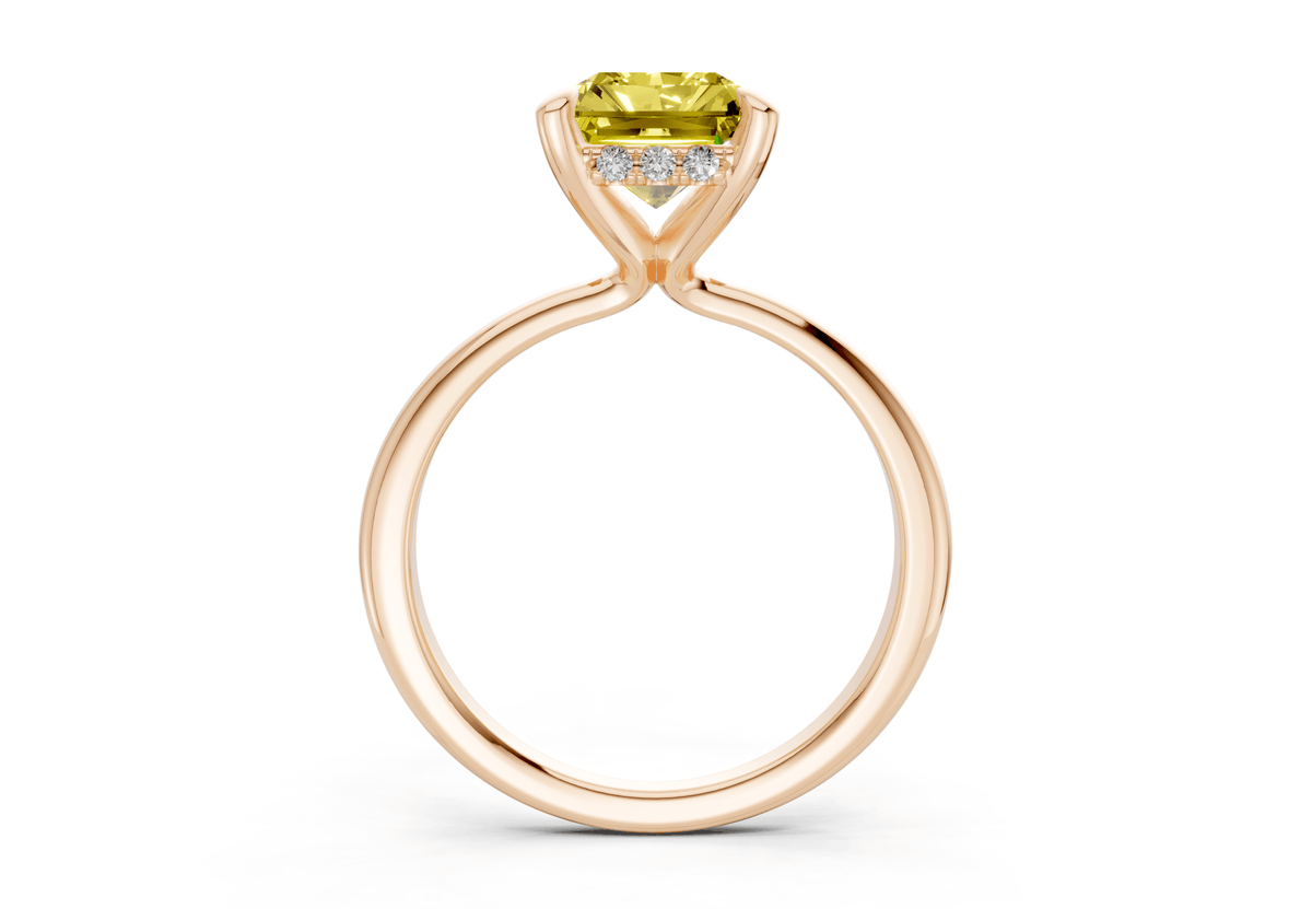 Marlowe Yellow Diamond Solitaire Radiant Cut 1.6mm Engagement Ring