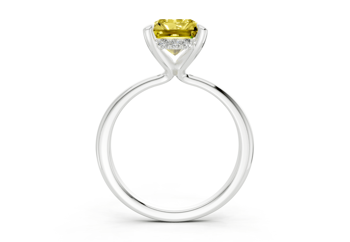 Marlowe Yellow Diamond Solitaire Radiant Cut 1.6mm Engagement Ring