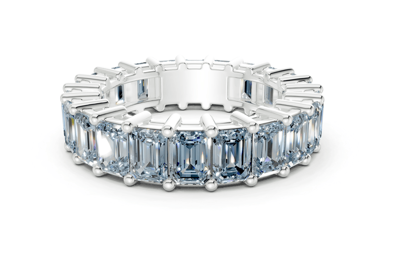 Melrose Emerald Cut Blue Diamond Eternity Band 2½ Carat Total Wt. - Ring Premier