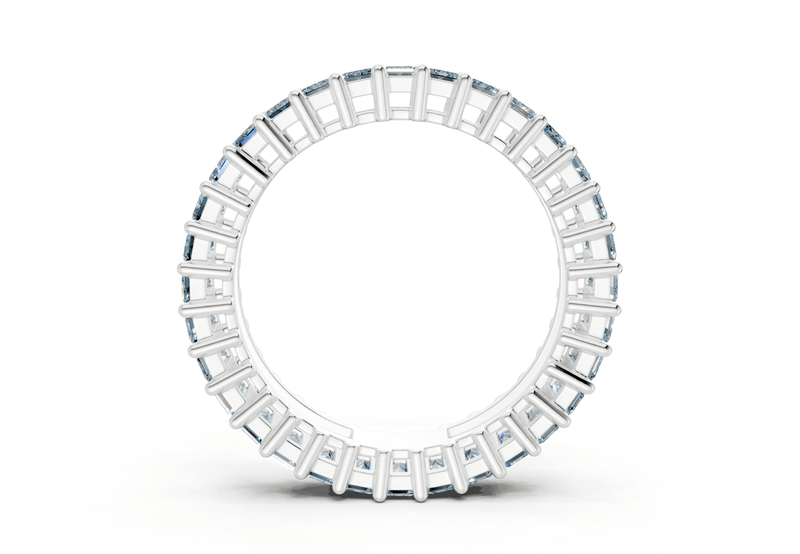 Melrose Emerald Cut Blue Diamond Eternity Band 8½ Carat Total Wt. - Ring Premier