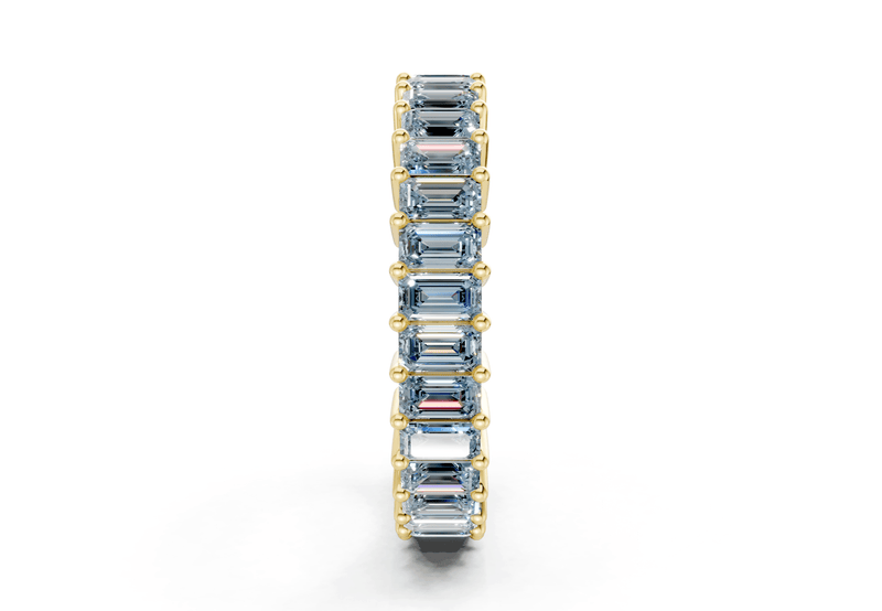 Melrose Emerald Cut Blue Diamond Eternity Band 8½ Carat Total Wt. - Ring Premier