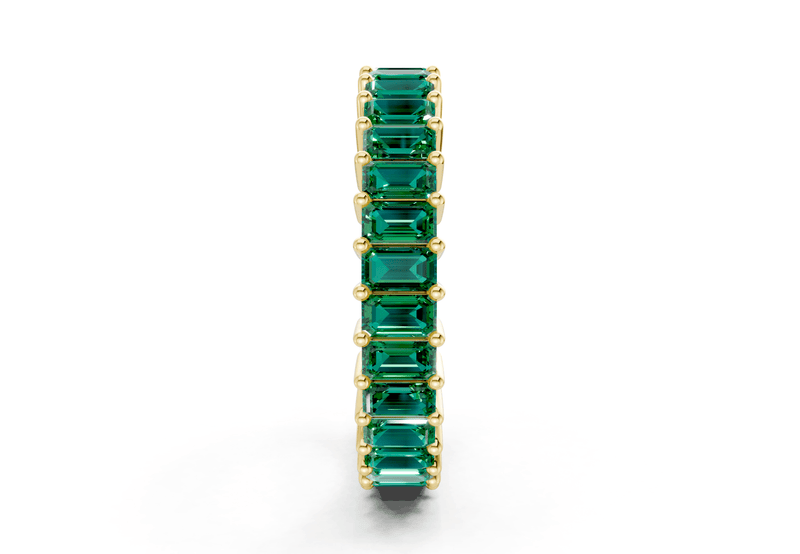 Melrose Emerald Cut Emerald Gemstone Eternity Band 2½ Carat Total Wt. - Ring Premier