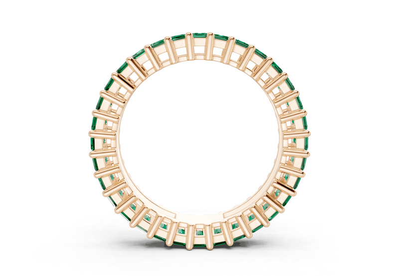 Melrose Emerald Cut Emerald Gemstone Eternity Band 2½ Carat Total Wt. - Ring Premier