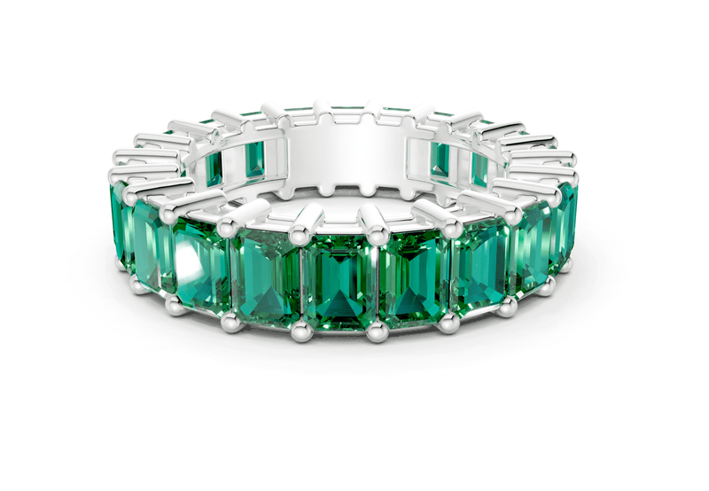 Melrose Emerald Cut Emerald Gemstone Eternity Band 2½ Carat Total Wt. - Ring Premier