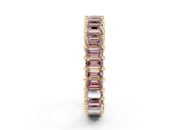 Melrose Emerald Cut Pink Diamond Eternity Band 2½ Carat Total Wt. - Ring Premier