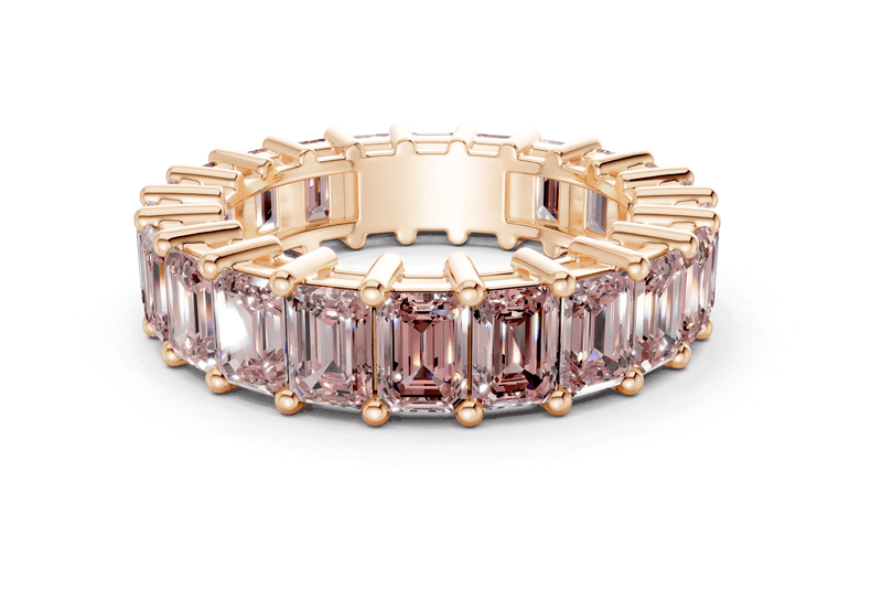 Melrose Emerald Cut Pink Diamond Eternity Band 2½ Carat Total Wt. - Ring Premier