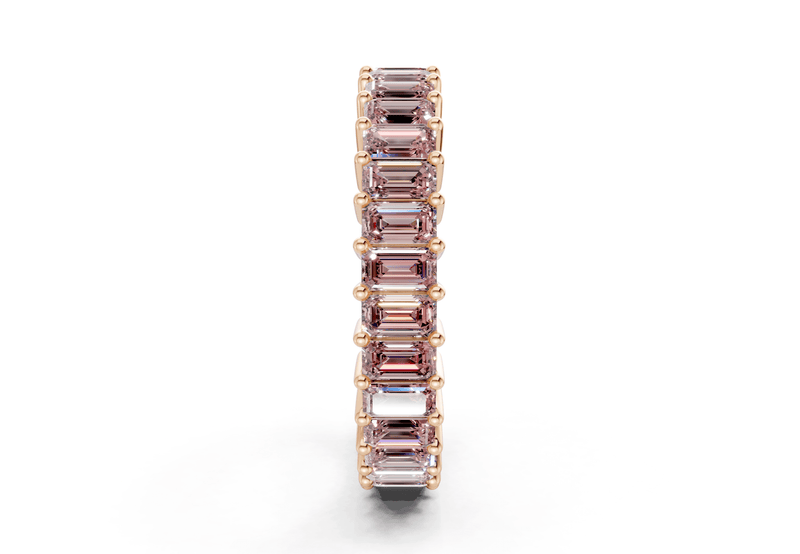 Melrose Emerald Cut Pink Diamond Eternity Band 2½ Carat Total Wt. - Ring Premier