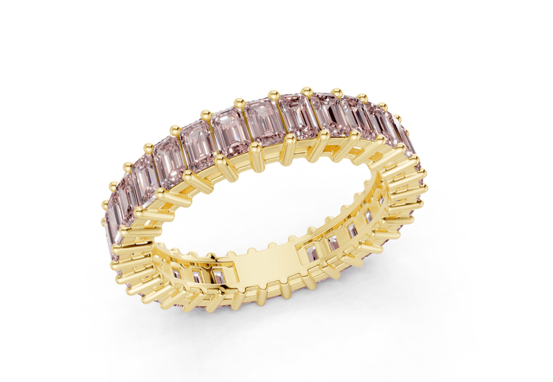 Melrose Emerald Cut Pink Diamond Eternity Band 2½ Carat Total Wt. - Ring Premier