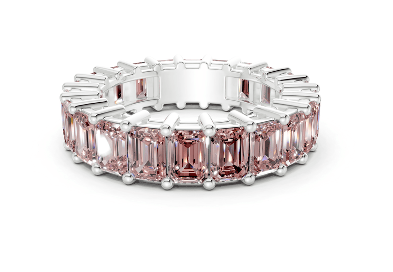 Melrose Emerald Cut Pink Diamond Eternity Band 2½ Carat Total Wt. - Ring Premier