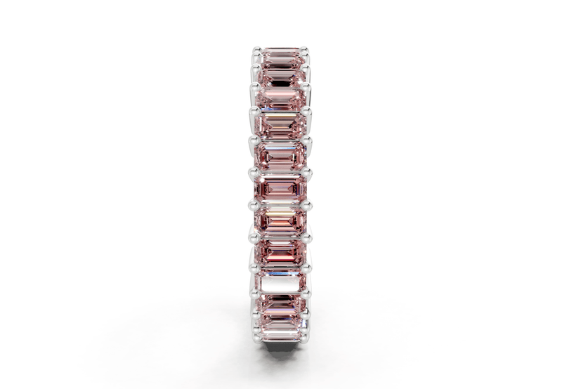Melrose Emerald Cut Pink Diamond Eternity Band 2½ Carat Total Wt. - Ring Premier