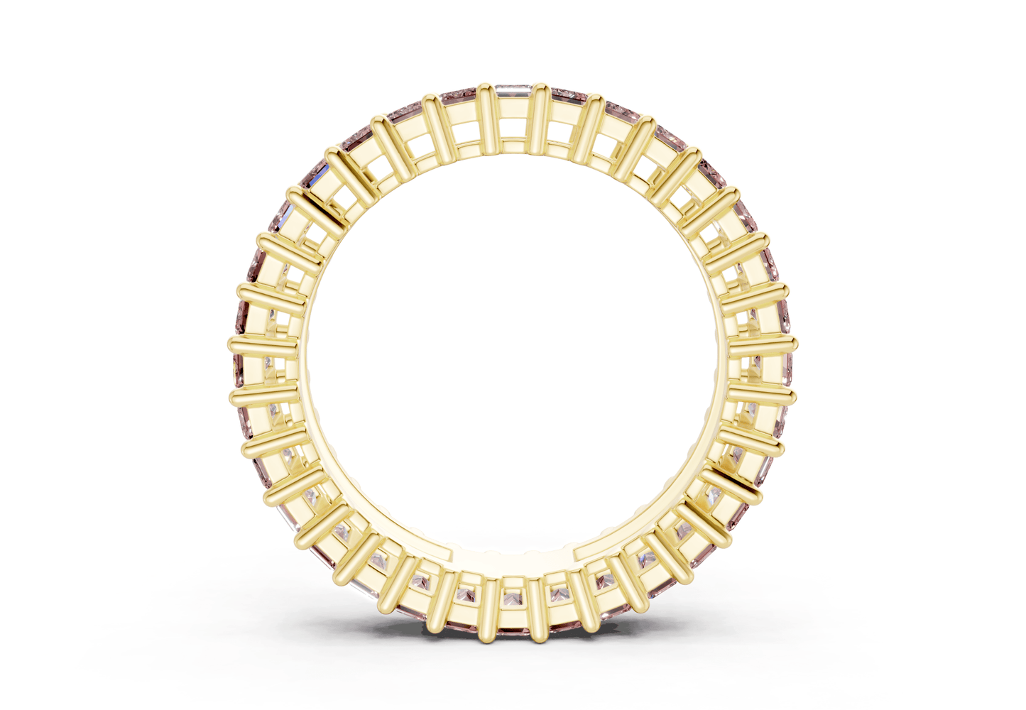 Melrose Emerald Cut Pink Diamond Eternity Band 8½ Carat Total Wt. - Ring Premier