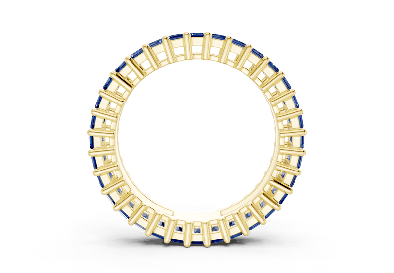 Melrose Emerald Cut Sapphire Gemstone Eternity Band 2½ Carat Total Wt.
