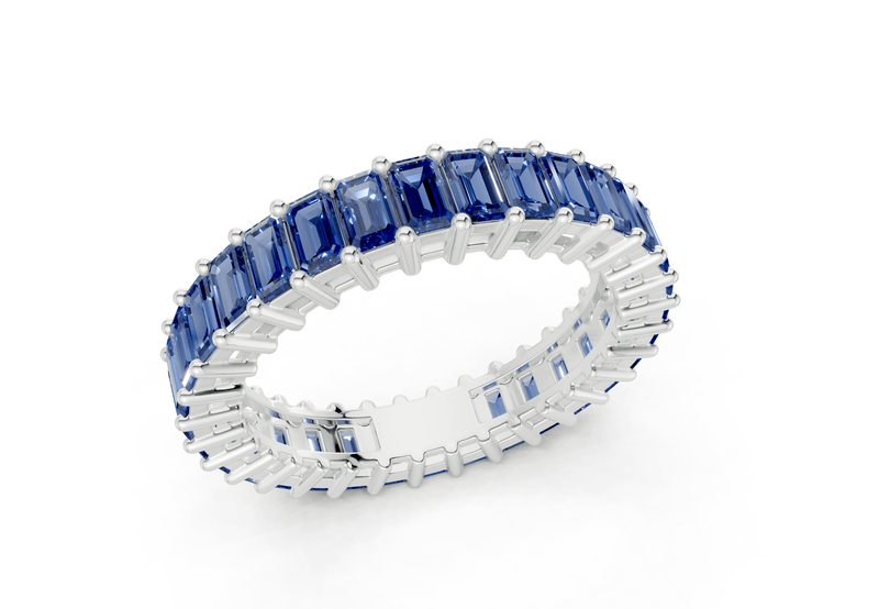 Melrose Emerald Cut Sapphire Gemstone Eternity Band 8½ Carat Total Wt. - Ring Premier