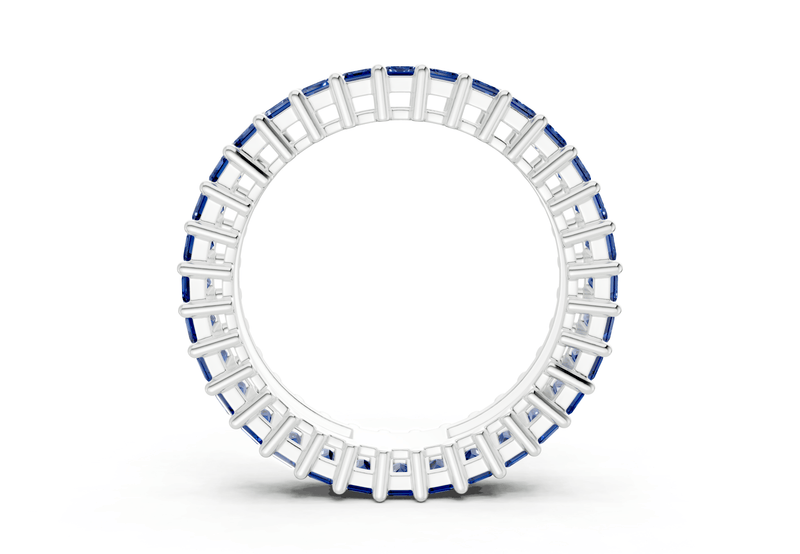 Melrose Emerald Cut Sapphire Gemstone Eternity Band 8½ Carat Total Wt. - Ring Premier