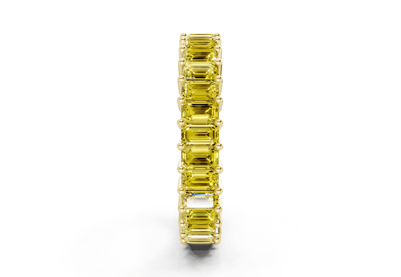 Melrose Emerald Cut Yellow Diamond Eternity Band 2½ Carat Total Wt. - Ring Premier